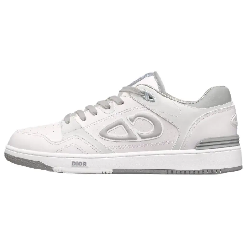 DIOR B57 Dribble Cow Leather Low top Skateboard Shoes Men's White