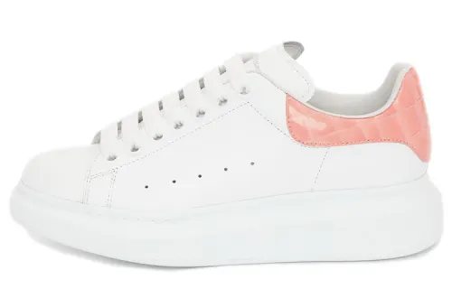 Alexander McQueen Oversized Patent Pink Embossed Croco Women's