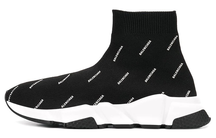Balenciaga Balenciaga Speed Round Toe High Top Running Shoes Women's Black