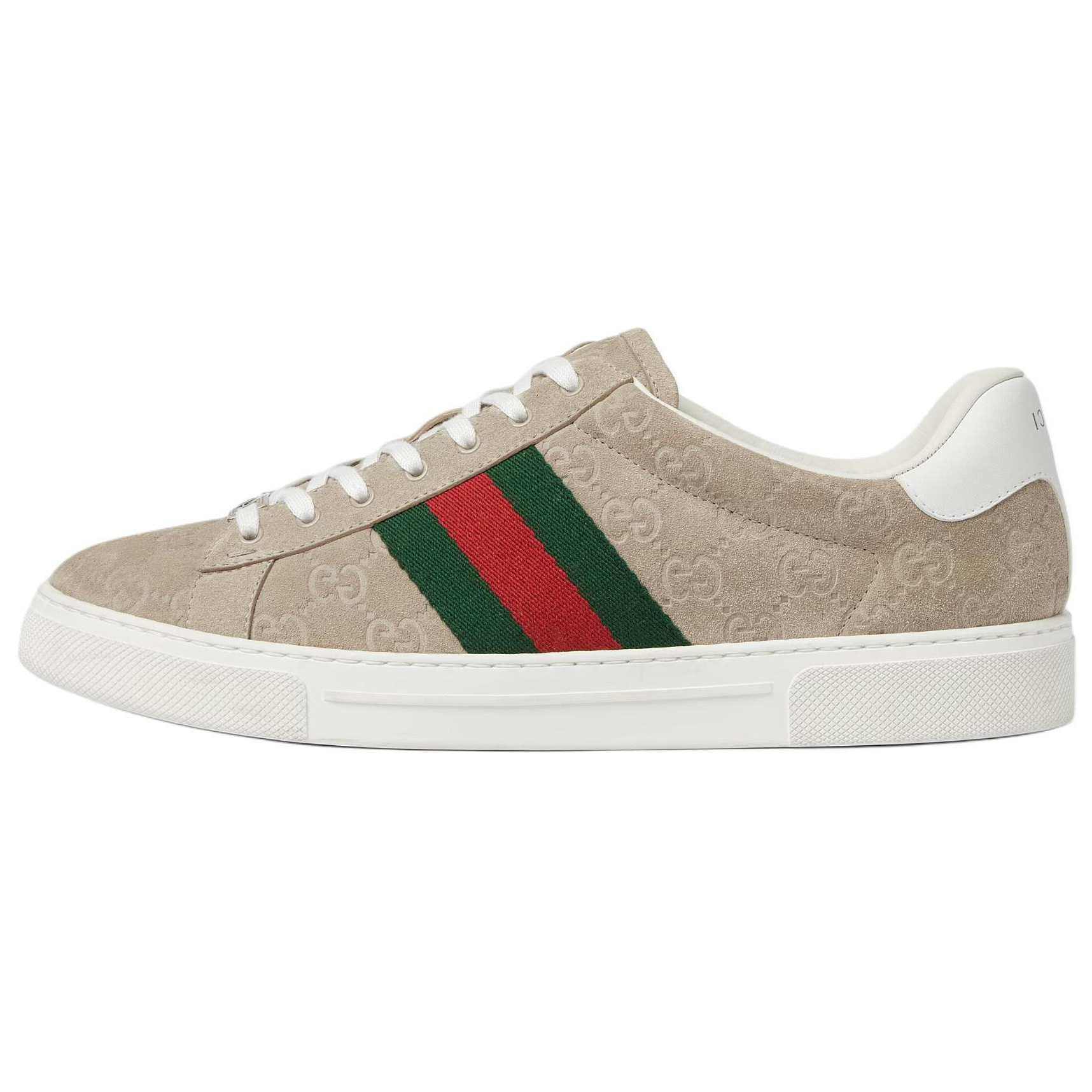 Женские кеды Gucci ACE (бежевые)