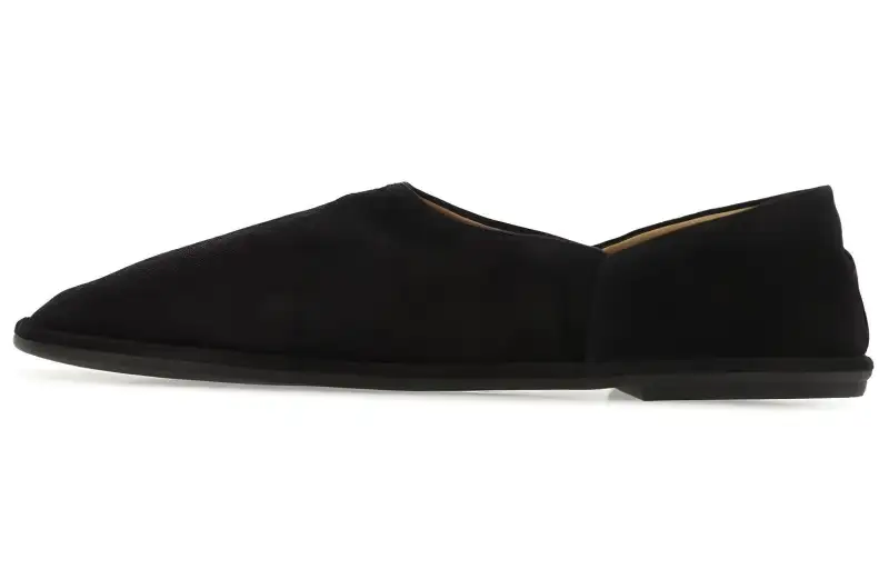 THE ROW Canal Suede Men's Casual Shoes Men's Black