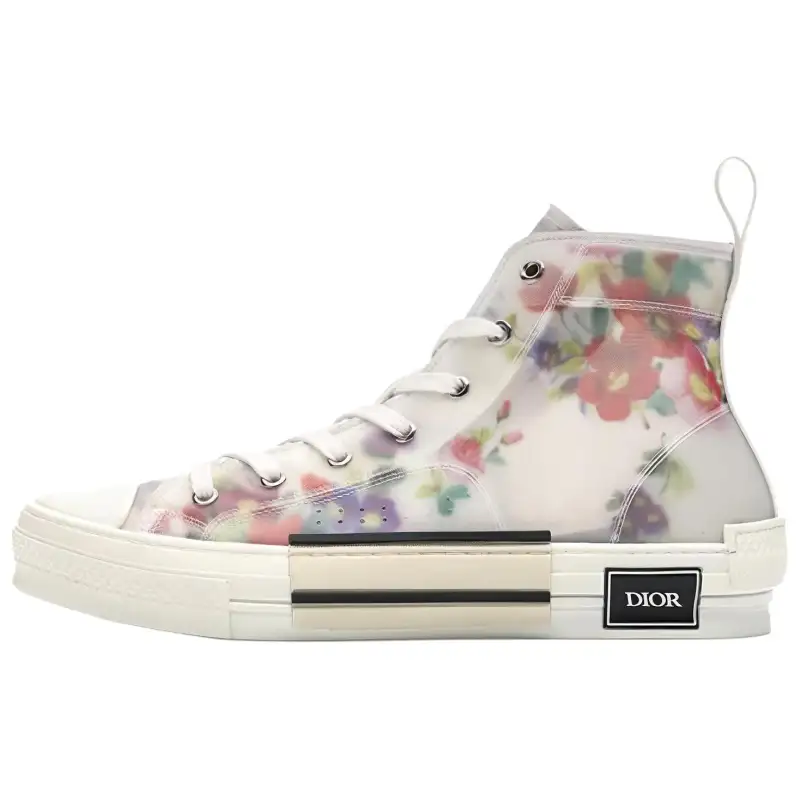 DIOR B23 High Top Flowers Oblique