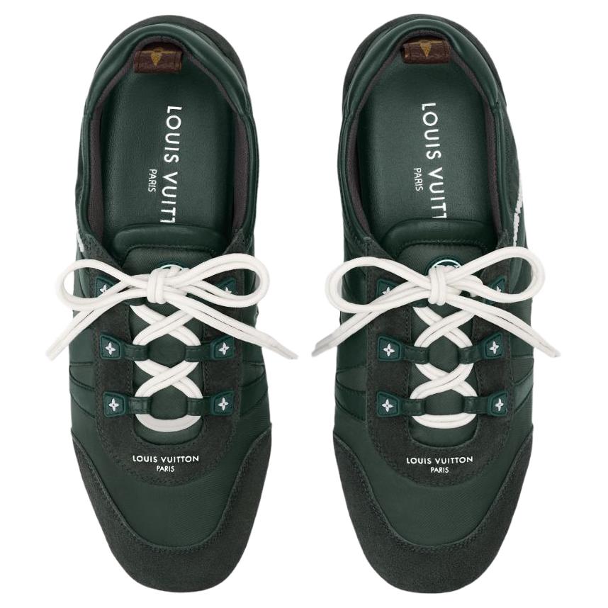 Женские кеды Louis Vuitton Sneakerina (зеленые) — фото 4