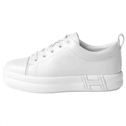 HERMES Happy Low top Skateboard Shoes 4cm Women's White