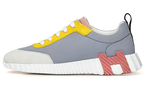 HERMES Bouncing Low top Athletic Shoes Women's Storm Gray