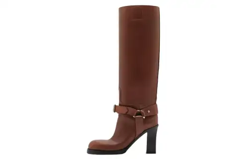 Burberry Leather Knee high Boots Women's Brown