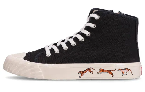 KENZO Tiger-print Lace-up Sneakers
