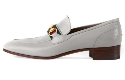 GUCCI Horsebit Casual Shoes Men's Gray
