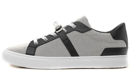 HERMES Day Low top Stylish Skateboarding Shoes Men's Gray Black