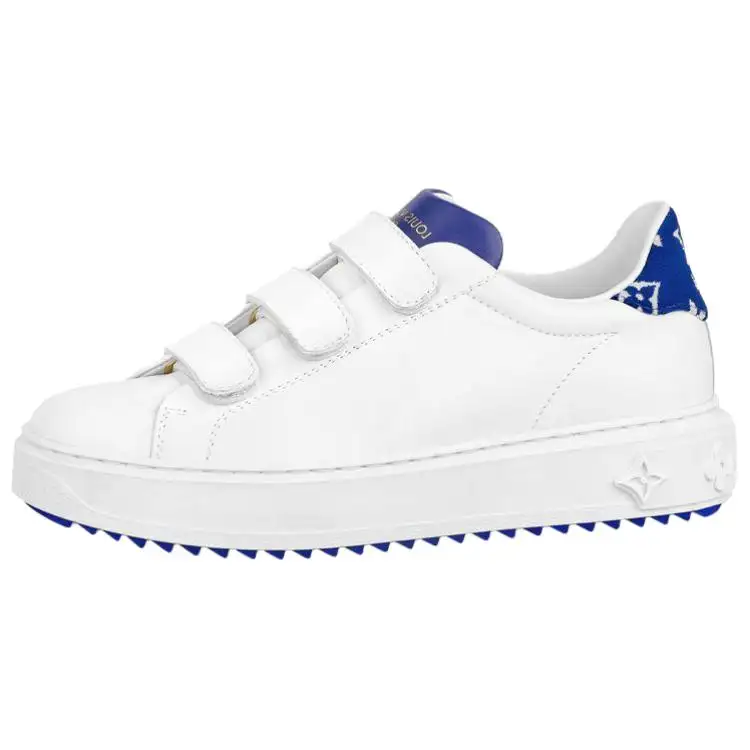 LOUIS VUITTON Time Out Sneakers 'White With Blue' Women's