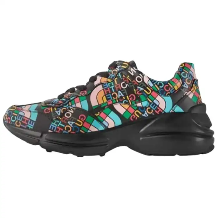 Gucci The North Face x Gucci Wmns Rhyton 'Allover Logo - Black Multi-Color' Women's