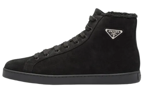 PRADA High top Stylish Skateboarding Shoes Men's Black