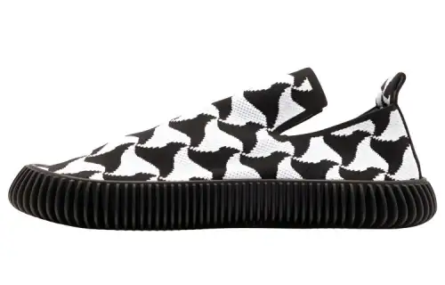 Bottega Veneta Ripple Knit Sneaker Black White