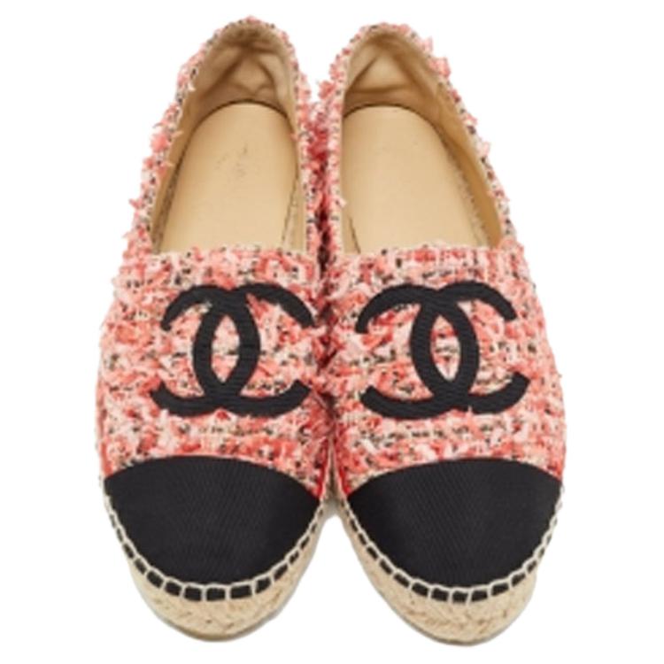 CHANEL Casual Shoes Women's Black Red