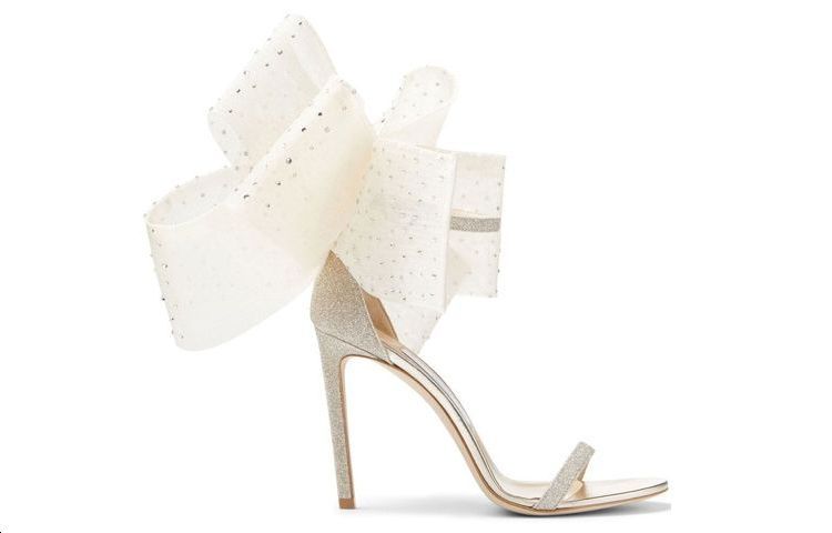 Jimmy Choo Aveline 100mm Bow-embellished Sandals