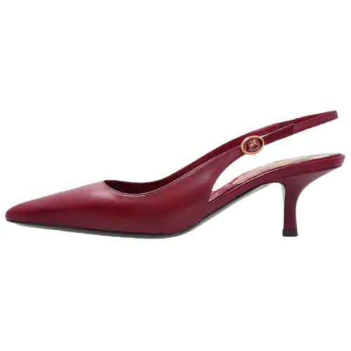 Burberry Dame Leather Slim Heel High Heels 6CM Women's Red