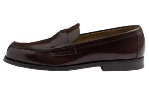 PRADA Penny-slot Leather Loafers