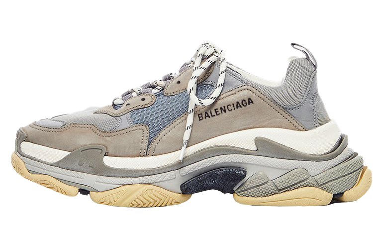 Мужские кроссовки Balenciaga Triple S (серo-коричневые) — фото 1