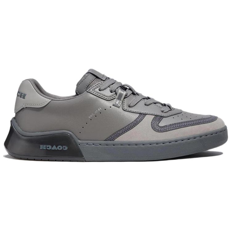 COACH Court Low top Stylish Skateboarding Shoes Men's Gray