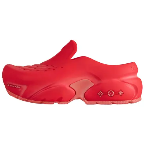 LOUIS VUITTON Shark Clogs Men's Red