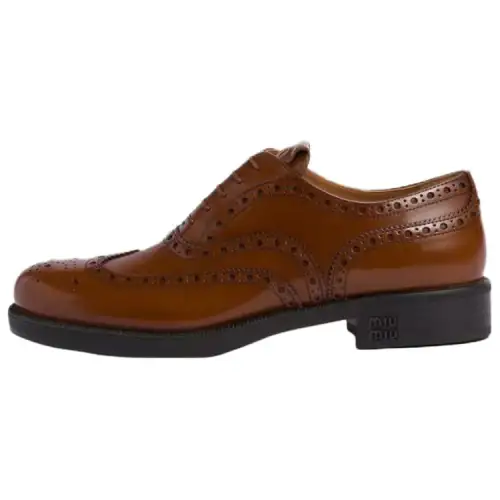 MIU MIU X Church's Leather Brogue Shoes