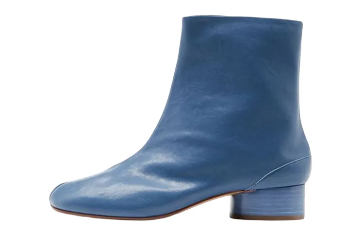 Maison Margiela Tabi Leather Ankle Boots Women's Blue