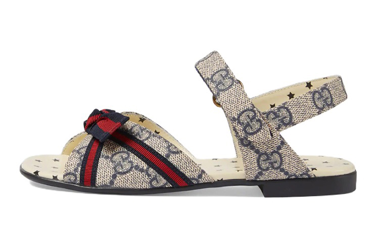 Детские сандалии Gucci (бежево-синие)