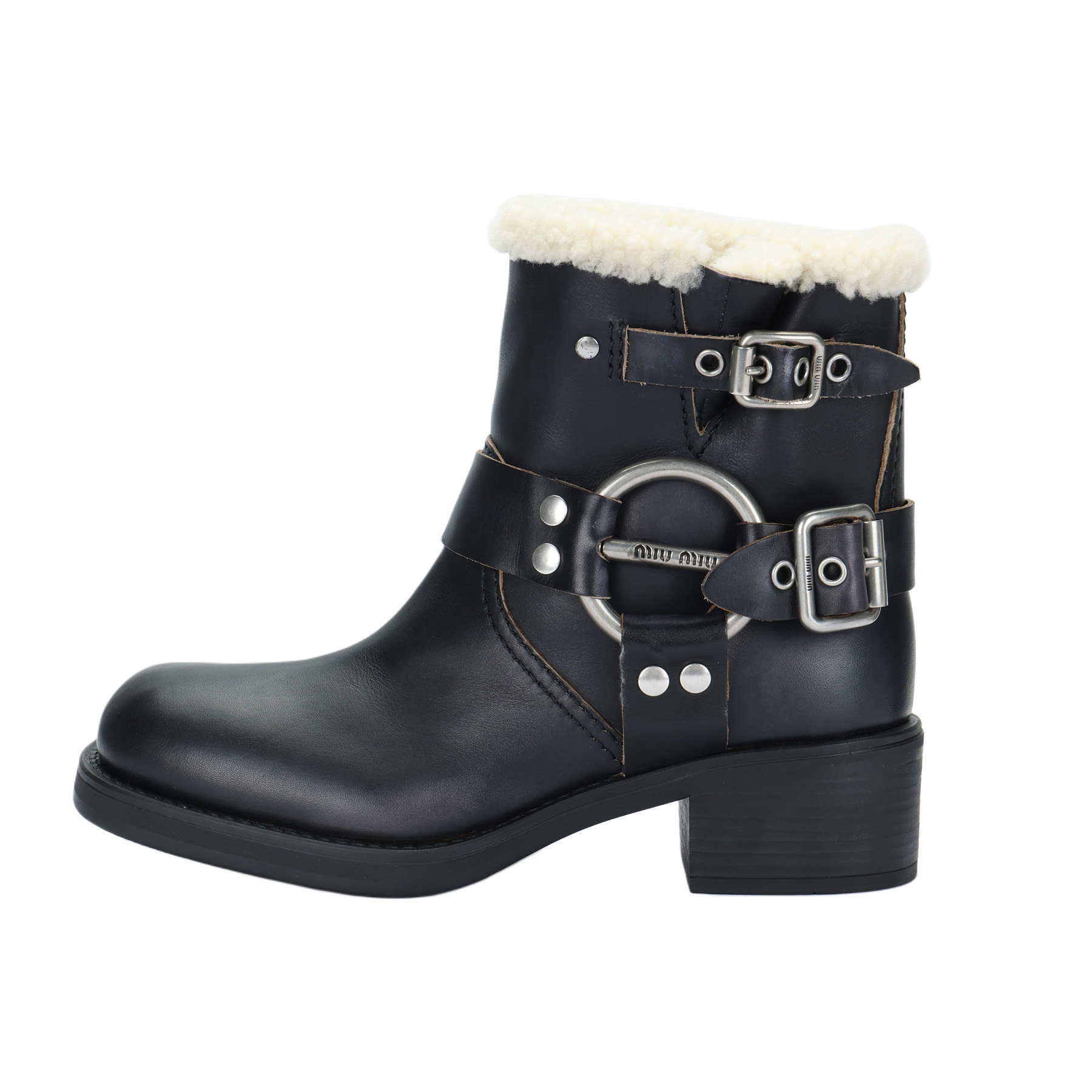 Женские ботинки MIU MIU (черные)