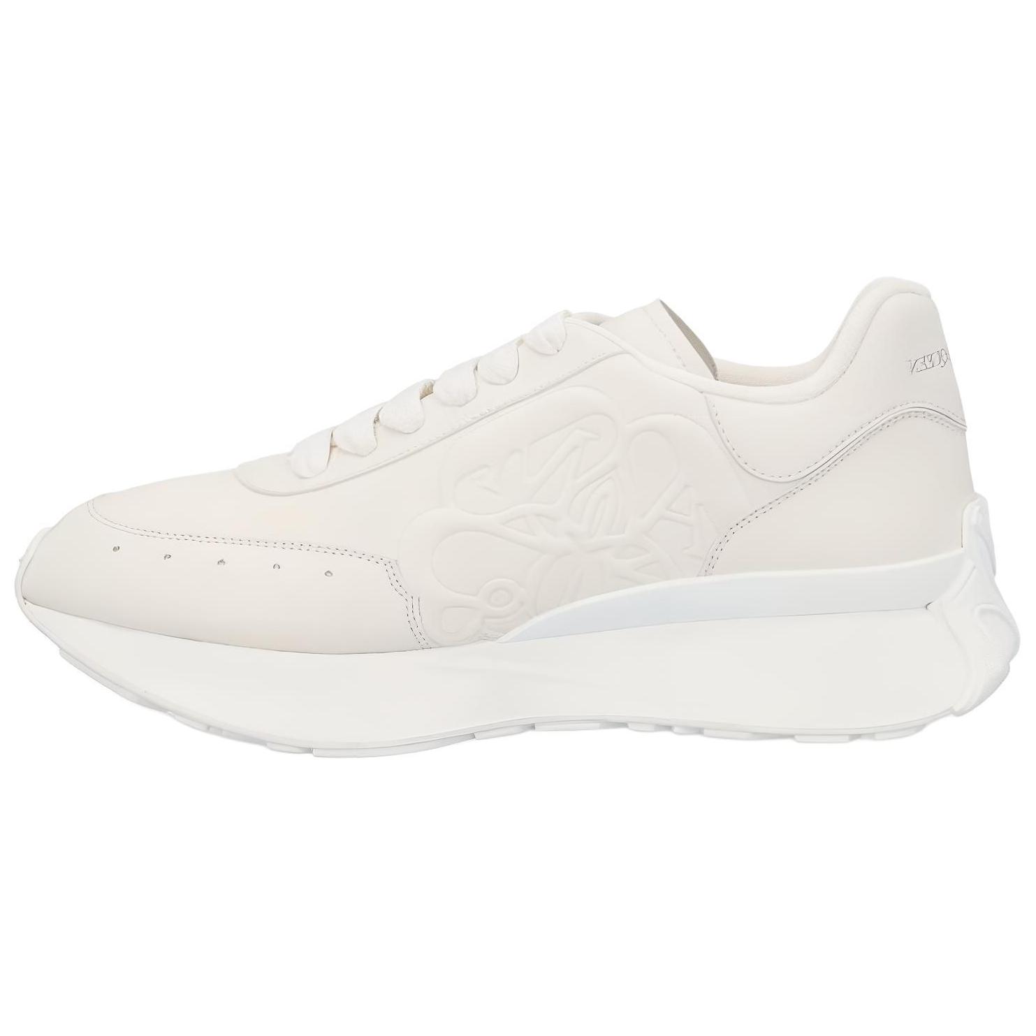 Мужские кроссовки Alexander McQueen Sprint Runner (белые)