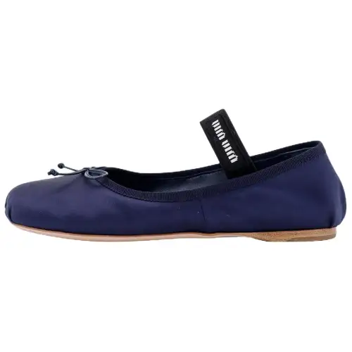MIU MIU Flat Mary Jane Shoes Women's Purple