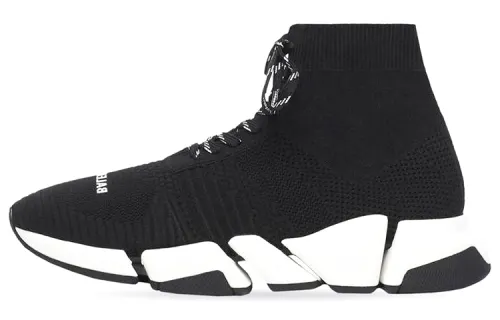 Balenciaga Speed 2.0 Lace Up Black White SS21 Women's