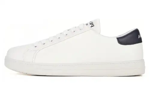PRADA Leather Abrasion Resistant Abrasion Resistant Low top Skateboard Shoes Men's White