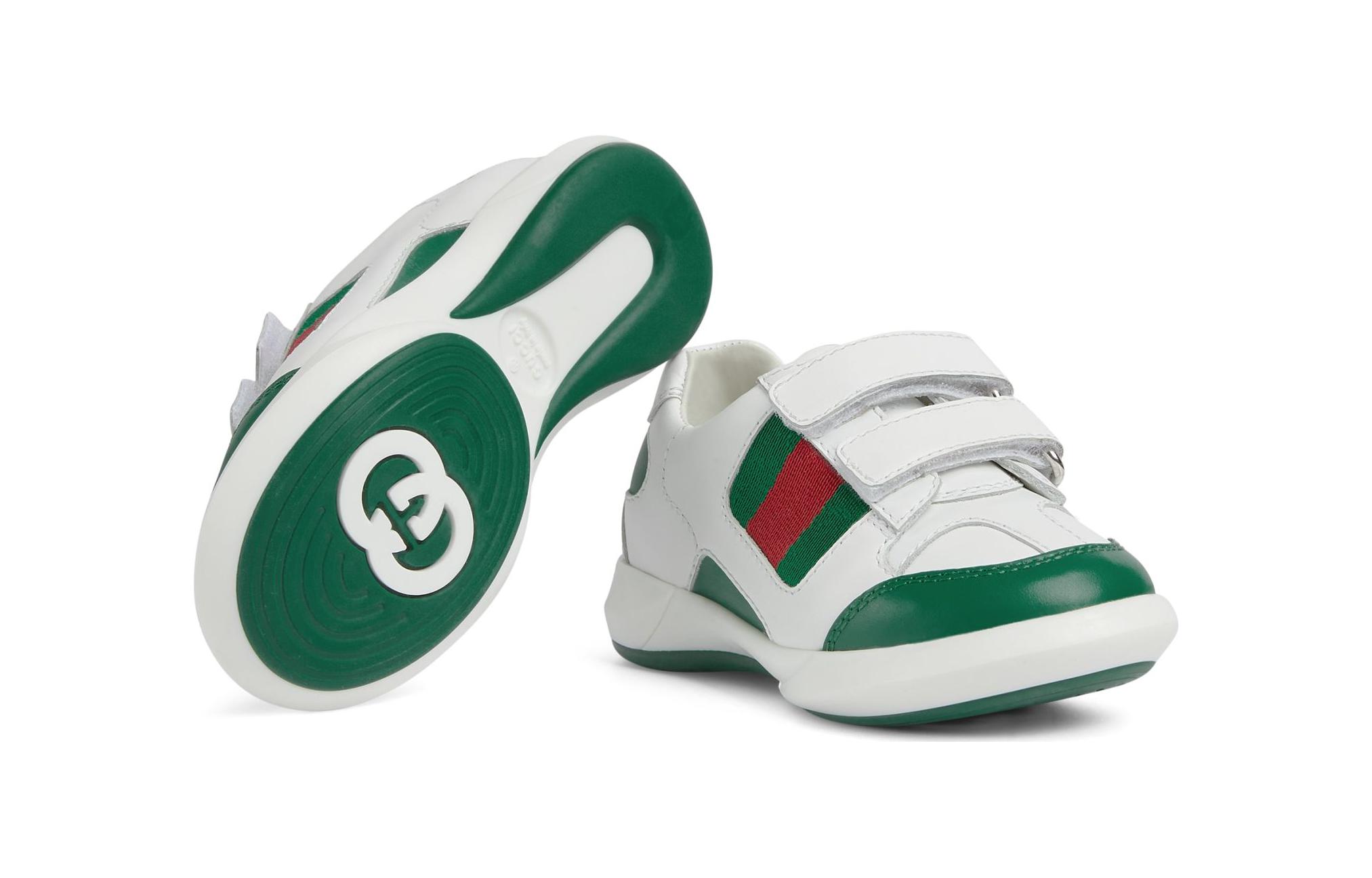 Кеды Gucci (бело-зеленые) — фото 6