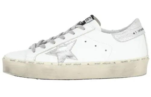 Golden Goose Hi Star White Silver Women's