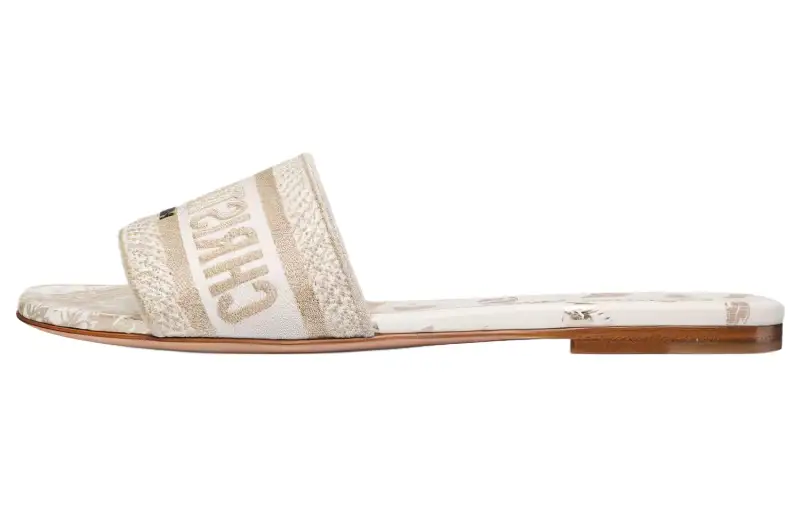 DIOR Dway Slide Slippers Women's White