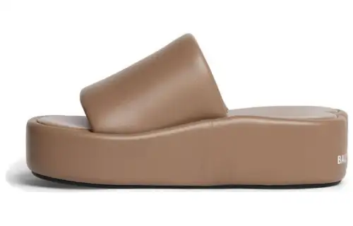 Balenciaga Rise Slide Slippers Women's Dark Beige