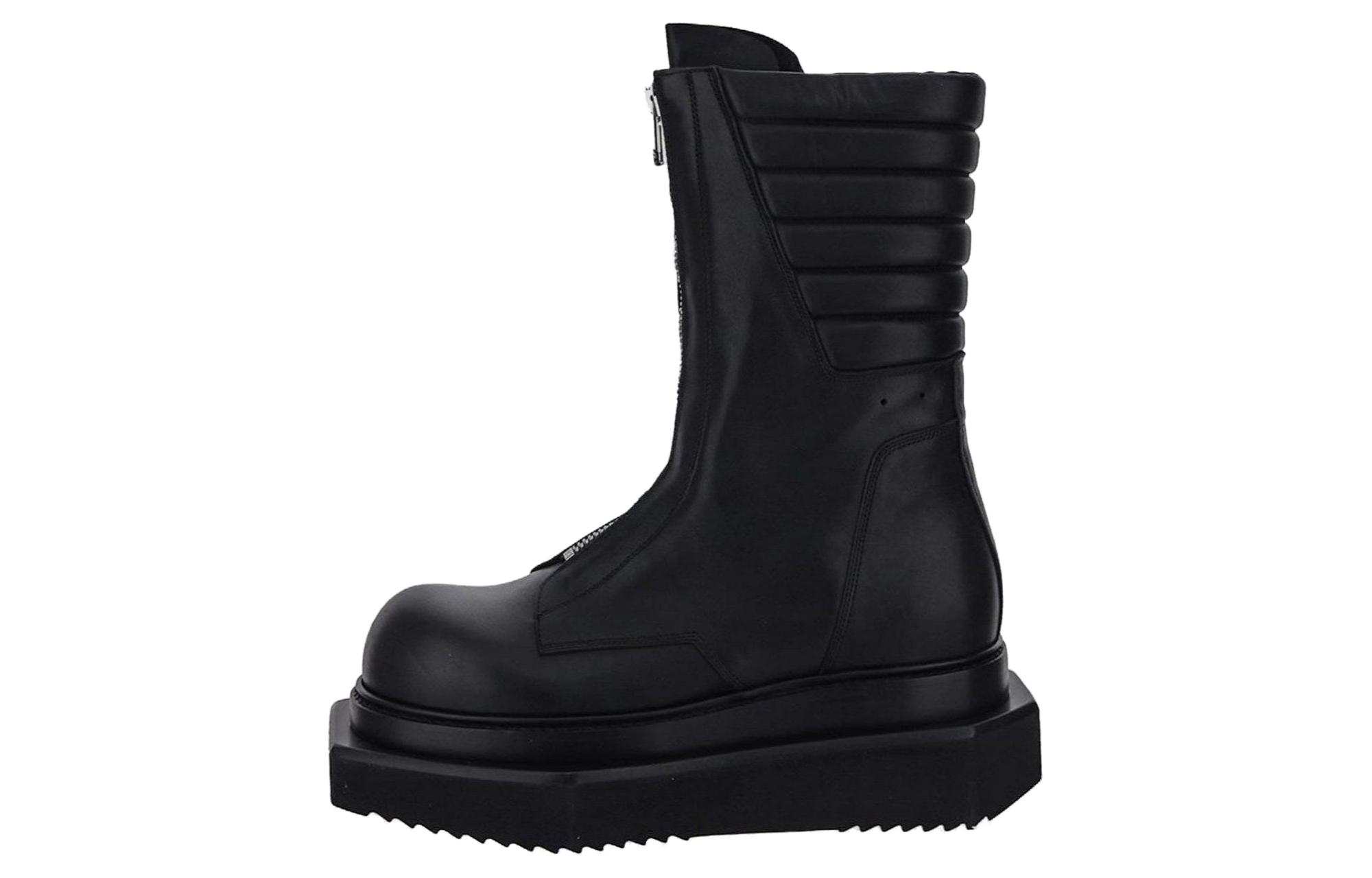 RICK OWENS/RO Cow Leather Ankle Boots Women's Black
