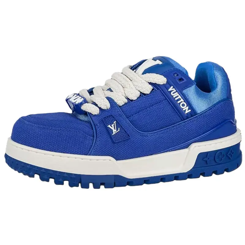 LOUIS VUITTON Trainer Maxi Stylish Skateboarding Shoes Men's Blue