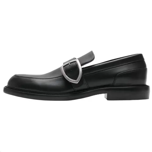 Burberry Cobble Leather Loafers Men's Black