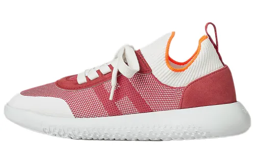 HERMES Crew Leather Low top Casual Shoes Women's Pink