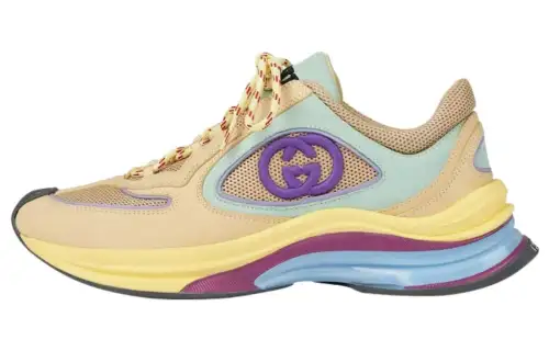 GUCCI RUN Low top Casual Shoes Women's Yellow
