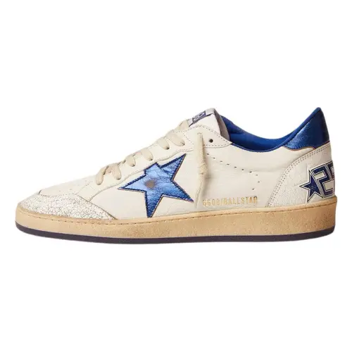 Golden Goose Ball Star Low top Stylish Skateboarding Shoes Men's White Blue