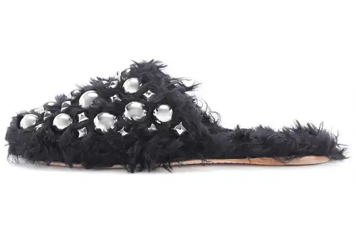 MIU MIU Closed Toe Slippers Women's Black