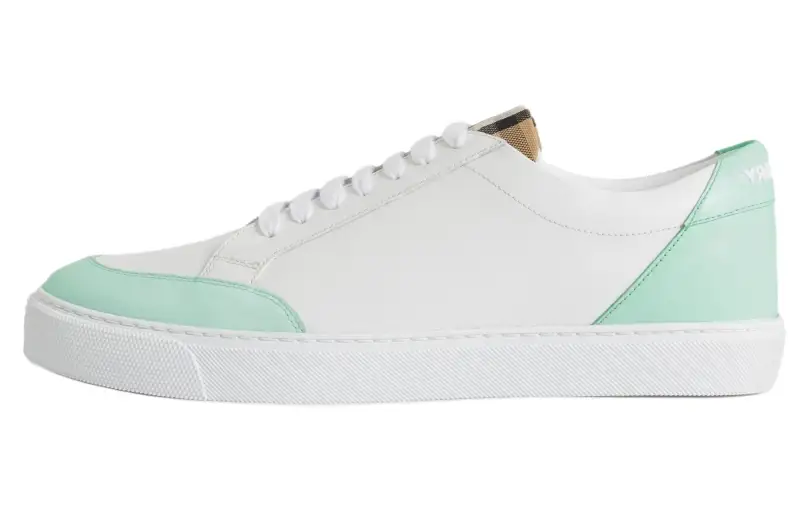 Burberry Low top Skateboard Shoes Women's White Green