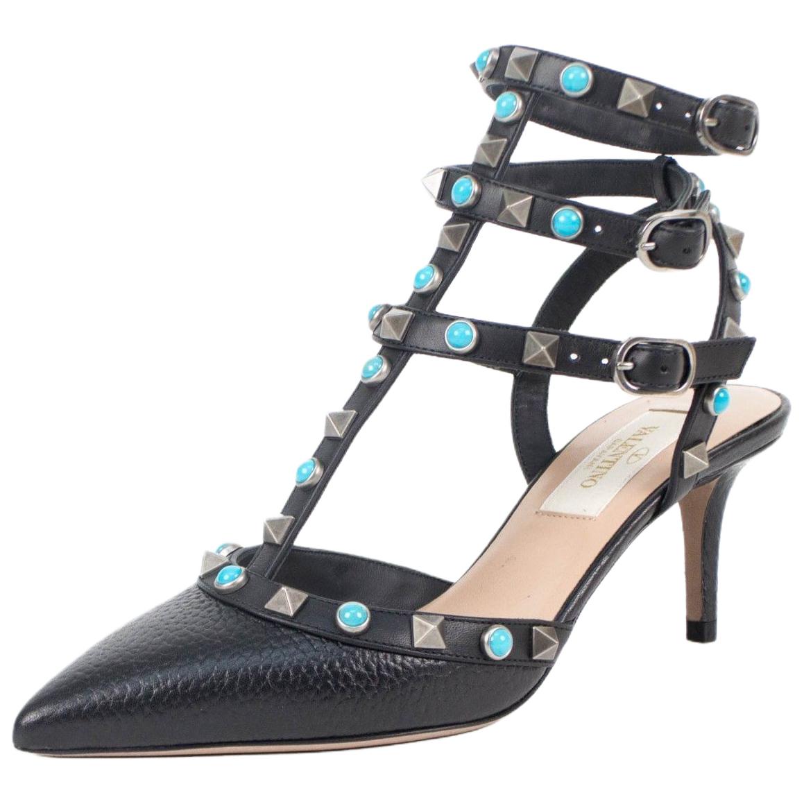 Женские туфли Valentino ROCKSTUD (черные) — фото 3