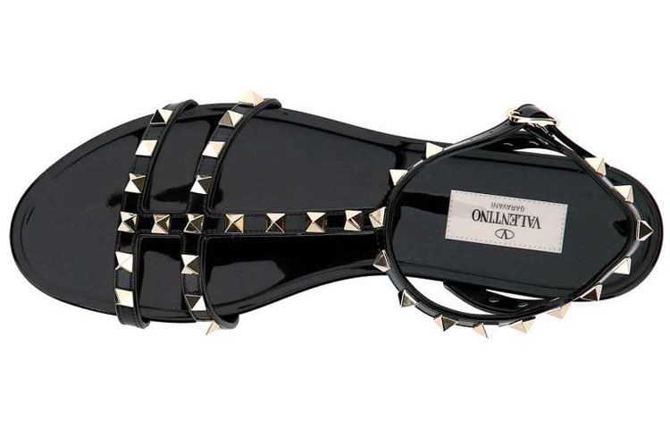 Valentino Rockstud One Strap Sandals Women's Black
