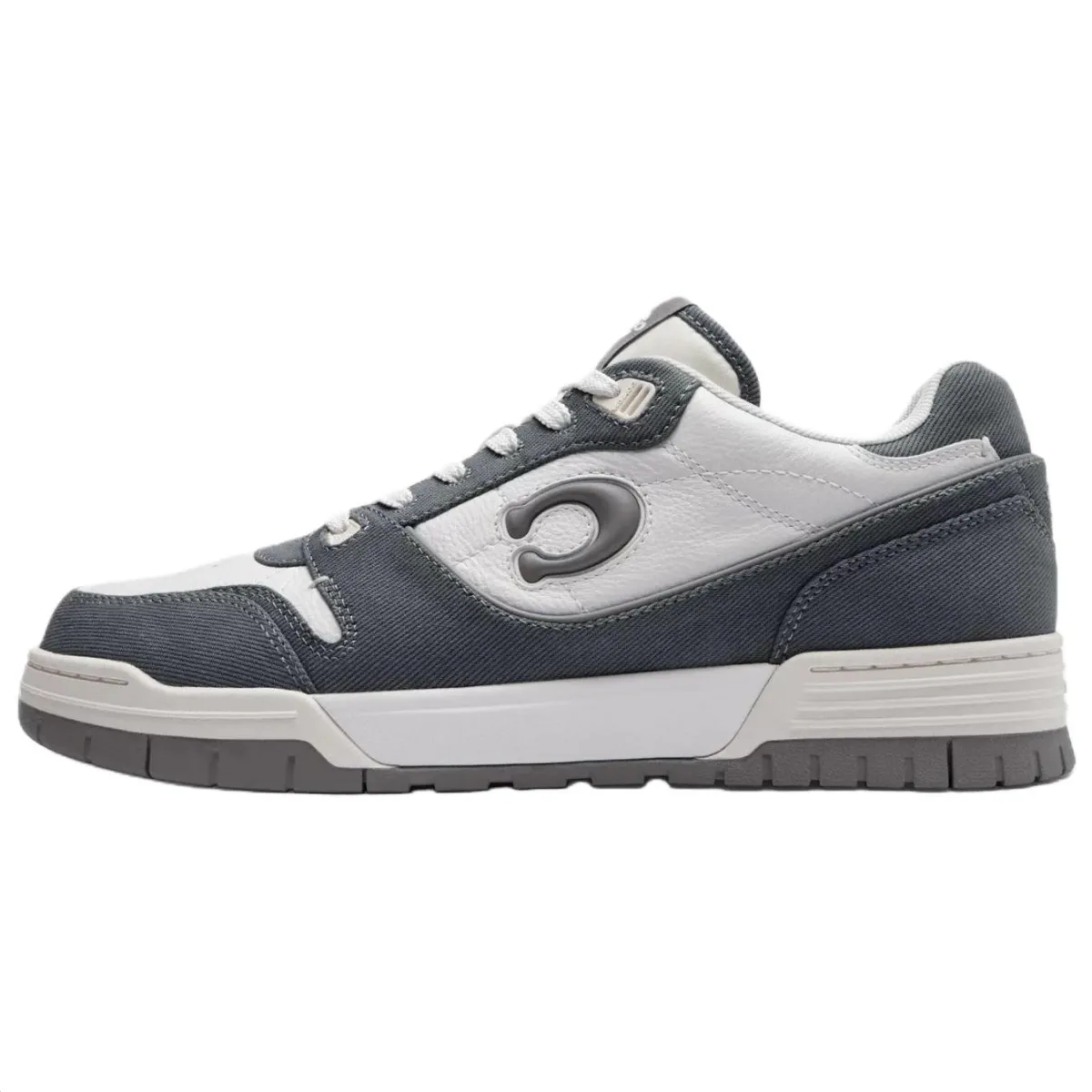 COACH Soho Cow Leather Low top Skateboard Shoes Men's Charcoal Gray