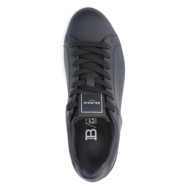 Женские кеды BALMAIN Leather Sneakers (черные) — фото 5