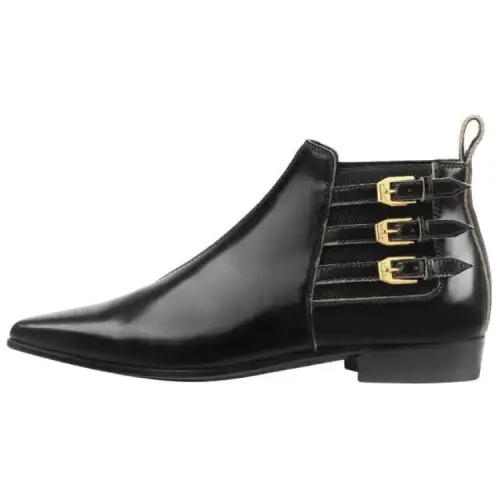 GUCCI Leather Fashion Ankle Boots Women's Black