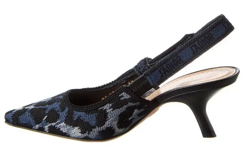DIOR J'Adior Irregular Heel High Heels 6.5cm Women's Blue Black